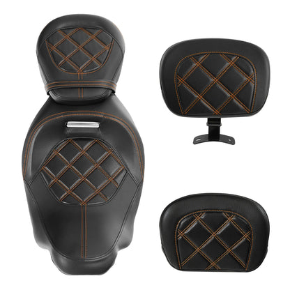 Driver/Passenger Seats Backrest Pad for Harley Street Glide (2009 - 2023)