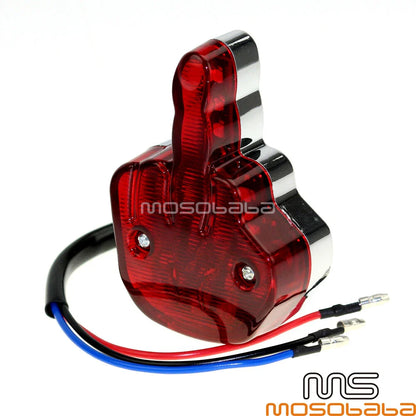 LED Tail Light Rear Brake License Plate Lamp Red Lens for Harley