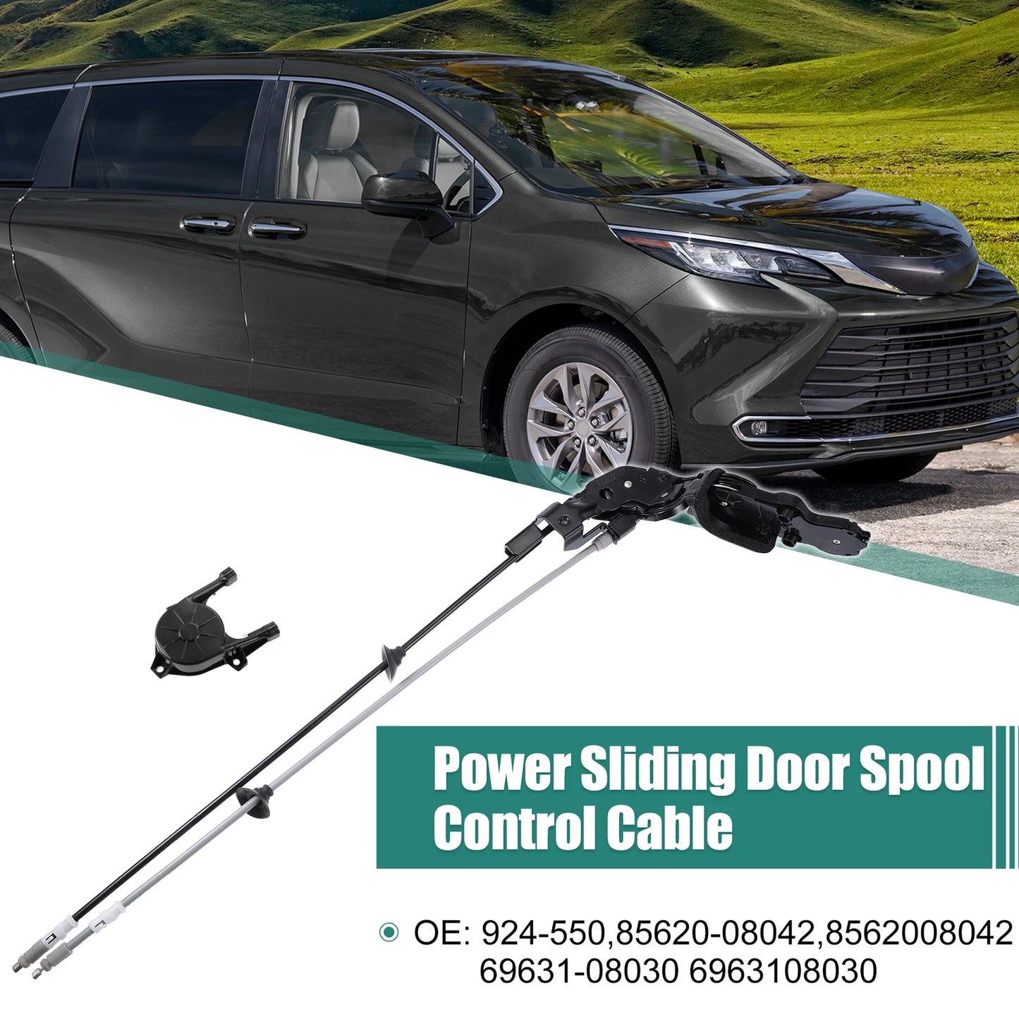 Set of 1 Right Side Power Sliding Door Control Cable for Toyota Sienna (2011–2020)