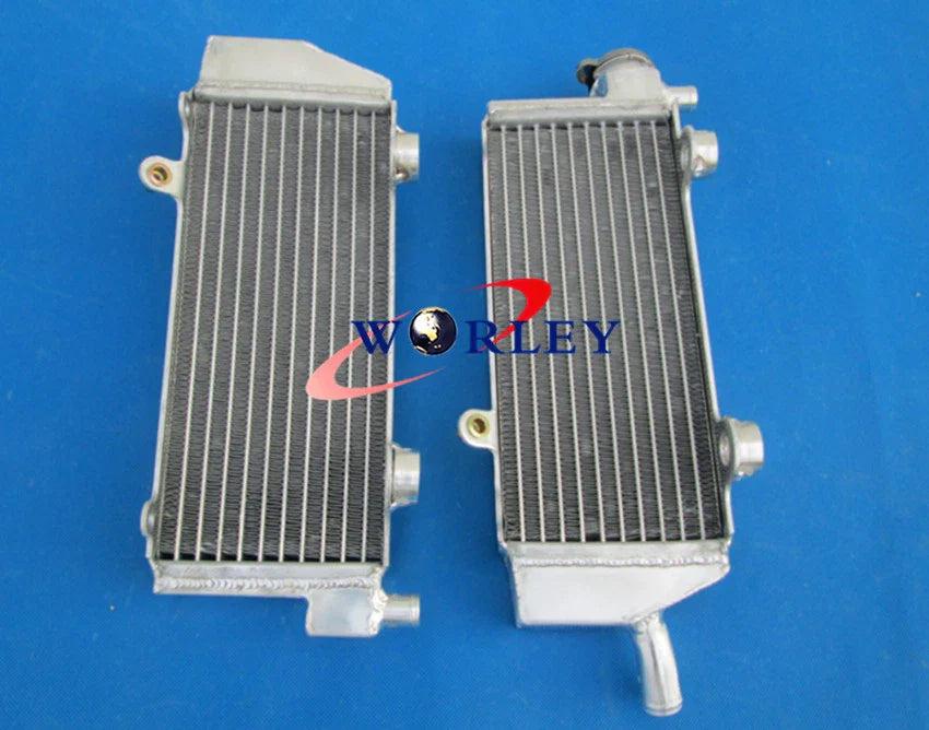 Aluminum Radiator & Orange Hose for KTM 250/450/505 SX-F/SXF (2007-2010)