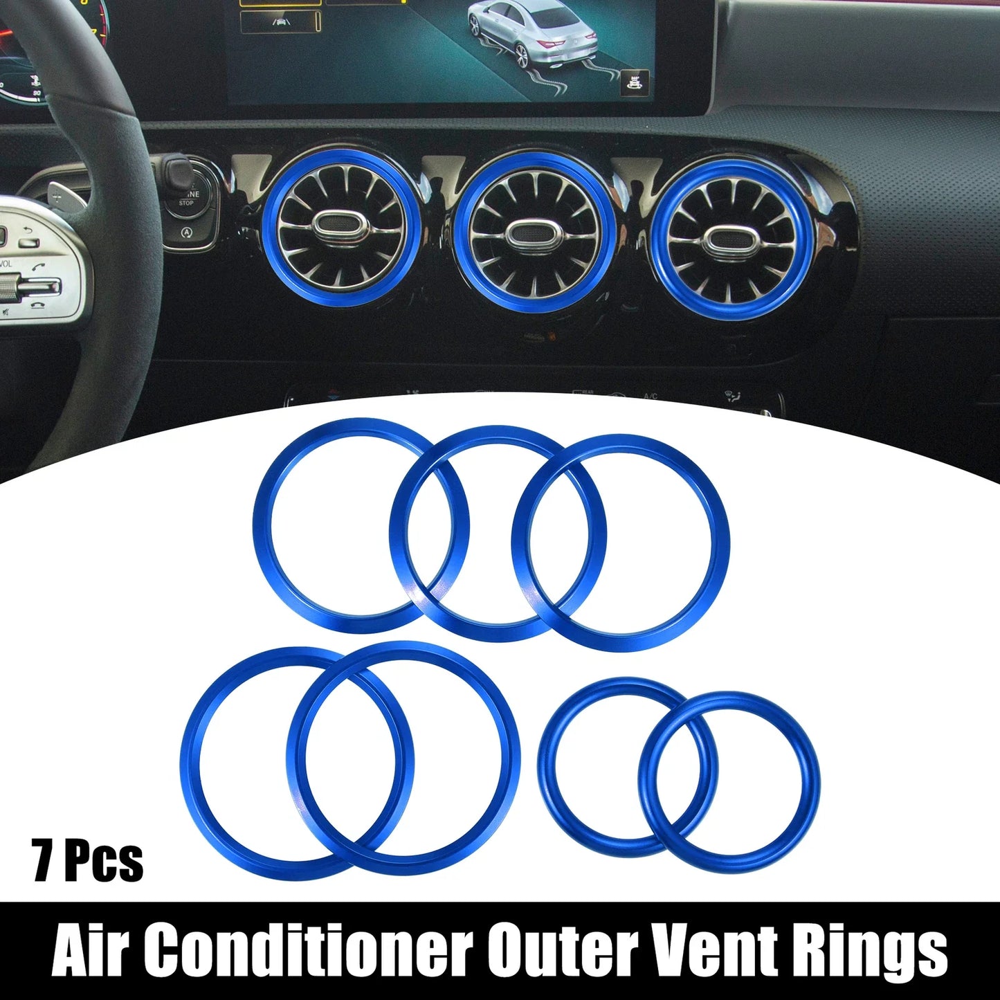 7 x Air Conditioning Outer Vent Rings Covers for Mercedes Benz A-Class