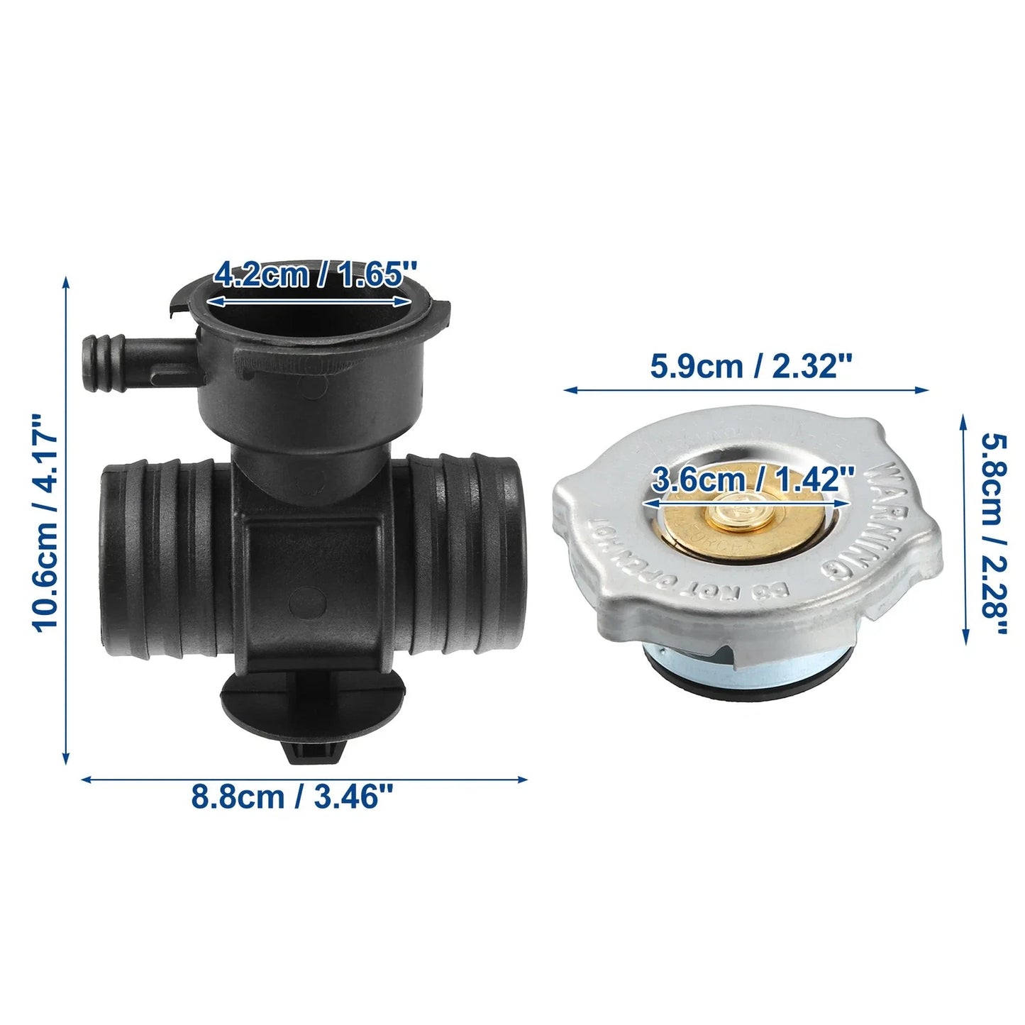 Radiator Coolant Filler Neck Set with Cap for Dodge Durango