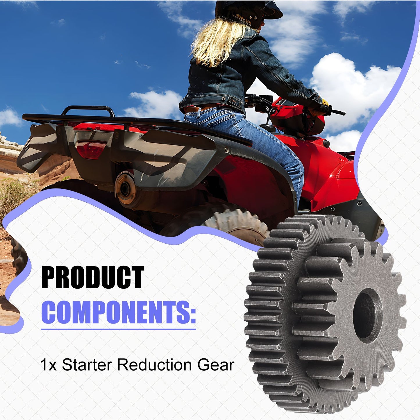 Starter Reduction Gear for Honda Foreman 450 4x4 TRX450 (1998–2004)