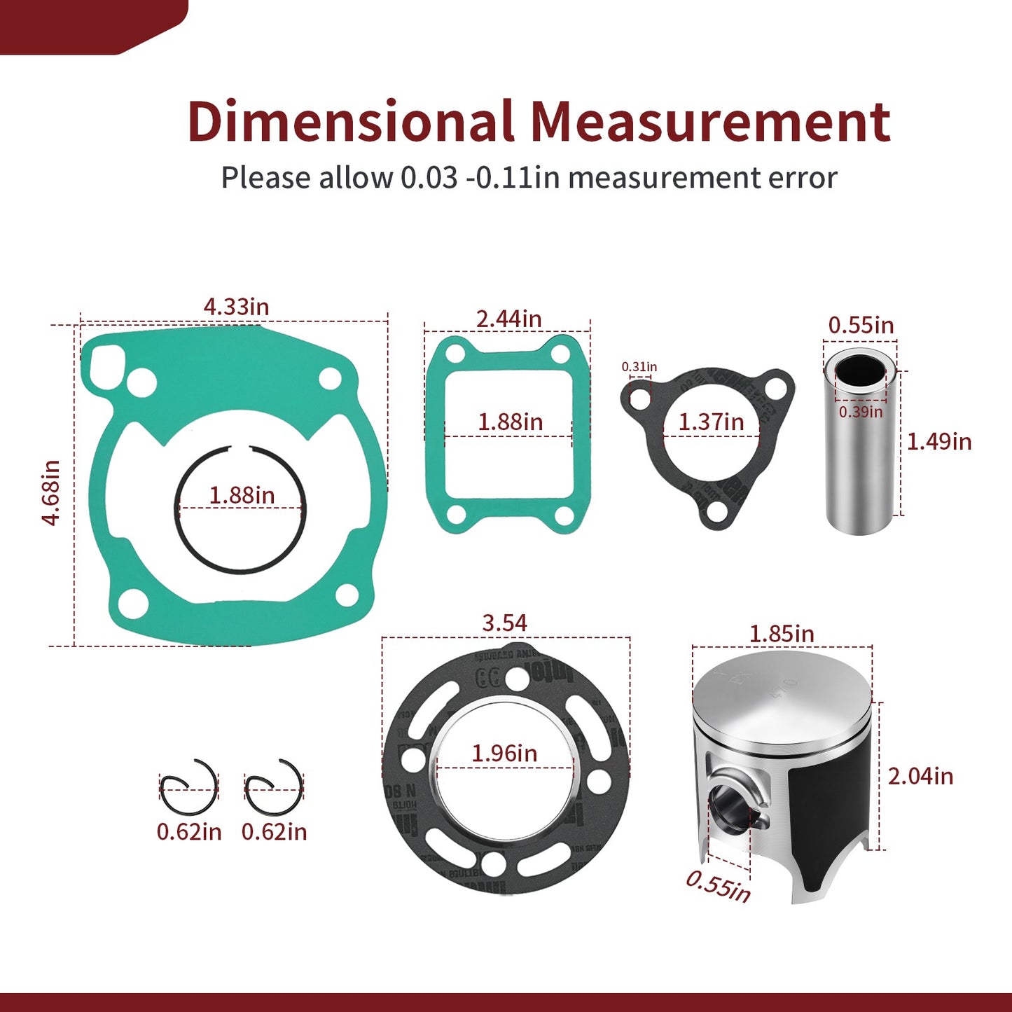 Top End Rebuild Kit for Honda CR80R (1986–1991)