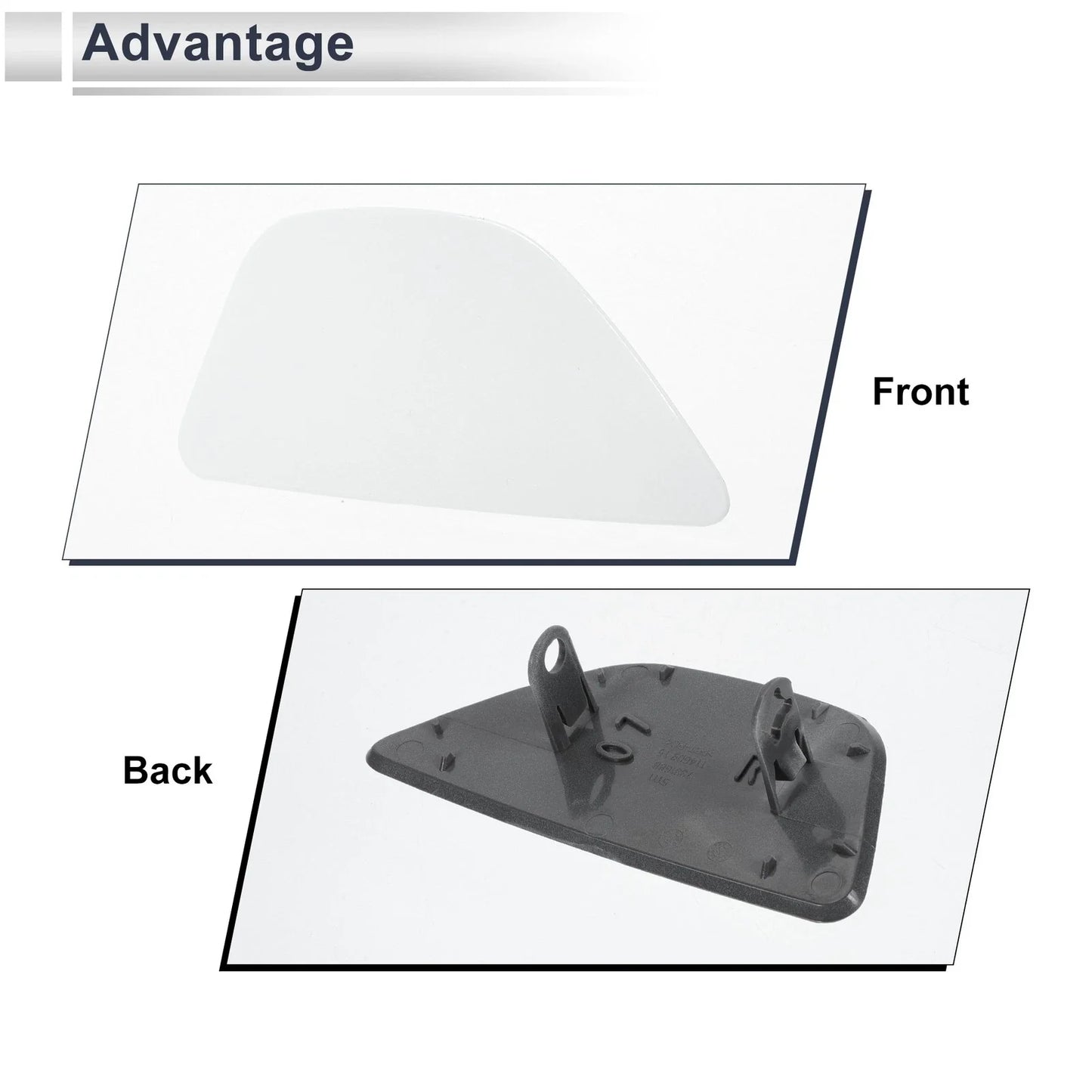 Front Right Side Bumper Headlight Washer Nozzle Cover Cap for BMW 535i White