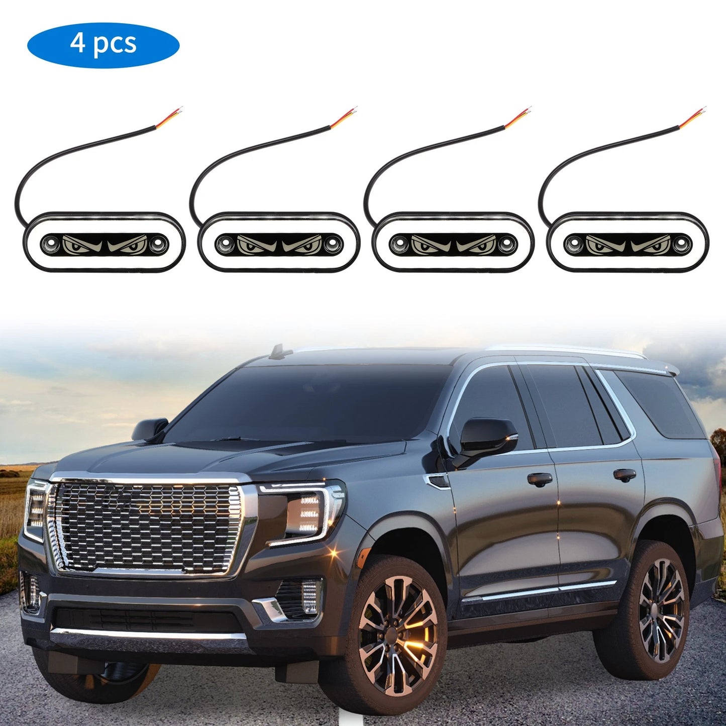 Set of 4 LED Side Fender Marker Lights