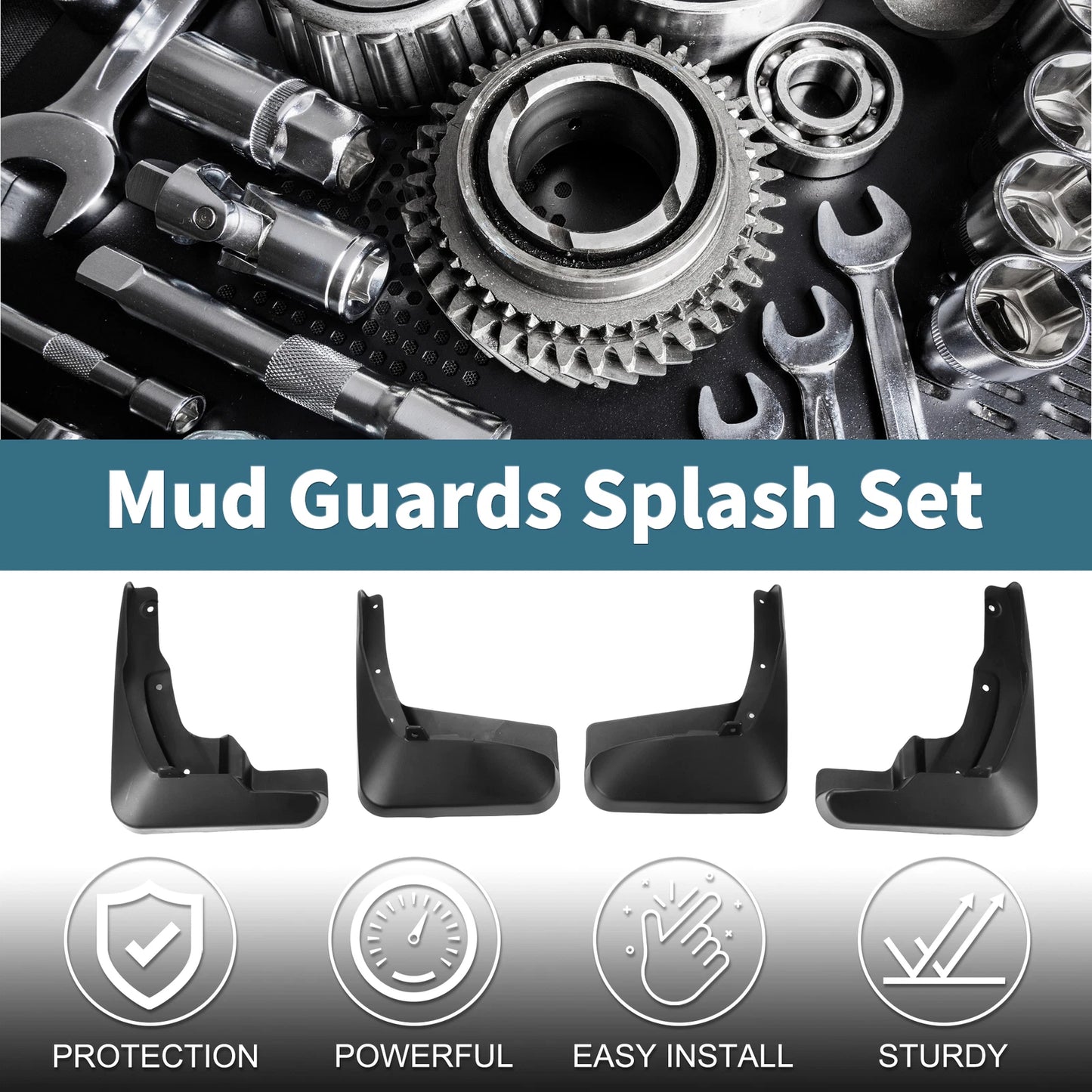 Set of 4 Mud Flaps Splash Guards for Toyota Venza AV10 (2013–2016)