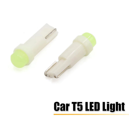 10Pcs T5 LED Ice Blue Dash Panel Light Bulb for Car (12V)
