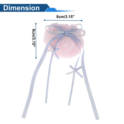 Streamer Tail for Motorcycle Bicycle Helmets (Light Pink Plush) - Set of 1