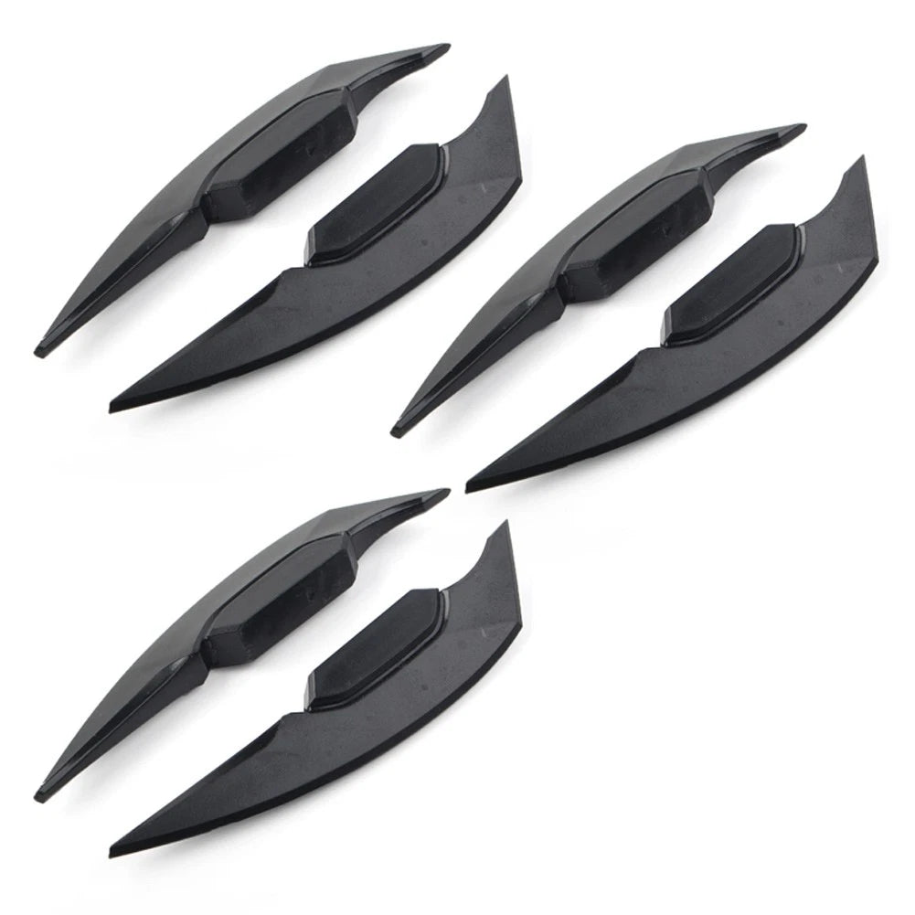 Set of 4 Front Bumper Canards Splitter Fins for Universal Fit