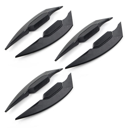 Set of 4 Front Bumper Canards Splitter Fins for Universal Fit