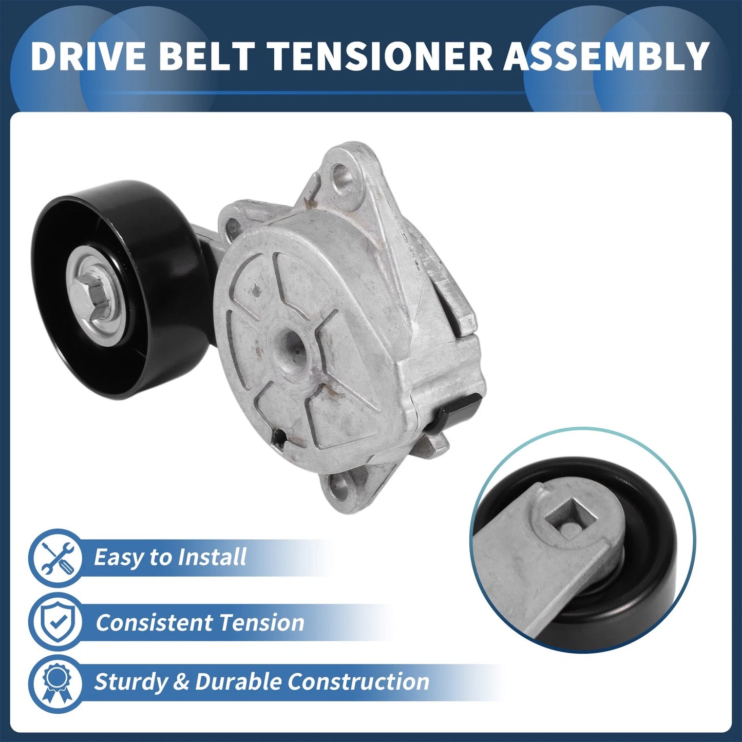 Belt Tensioner for Ford Mustang (1996–1999) No.F8AZ6B209AA Metal