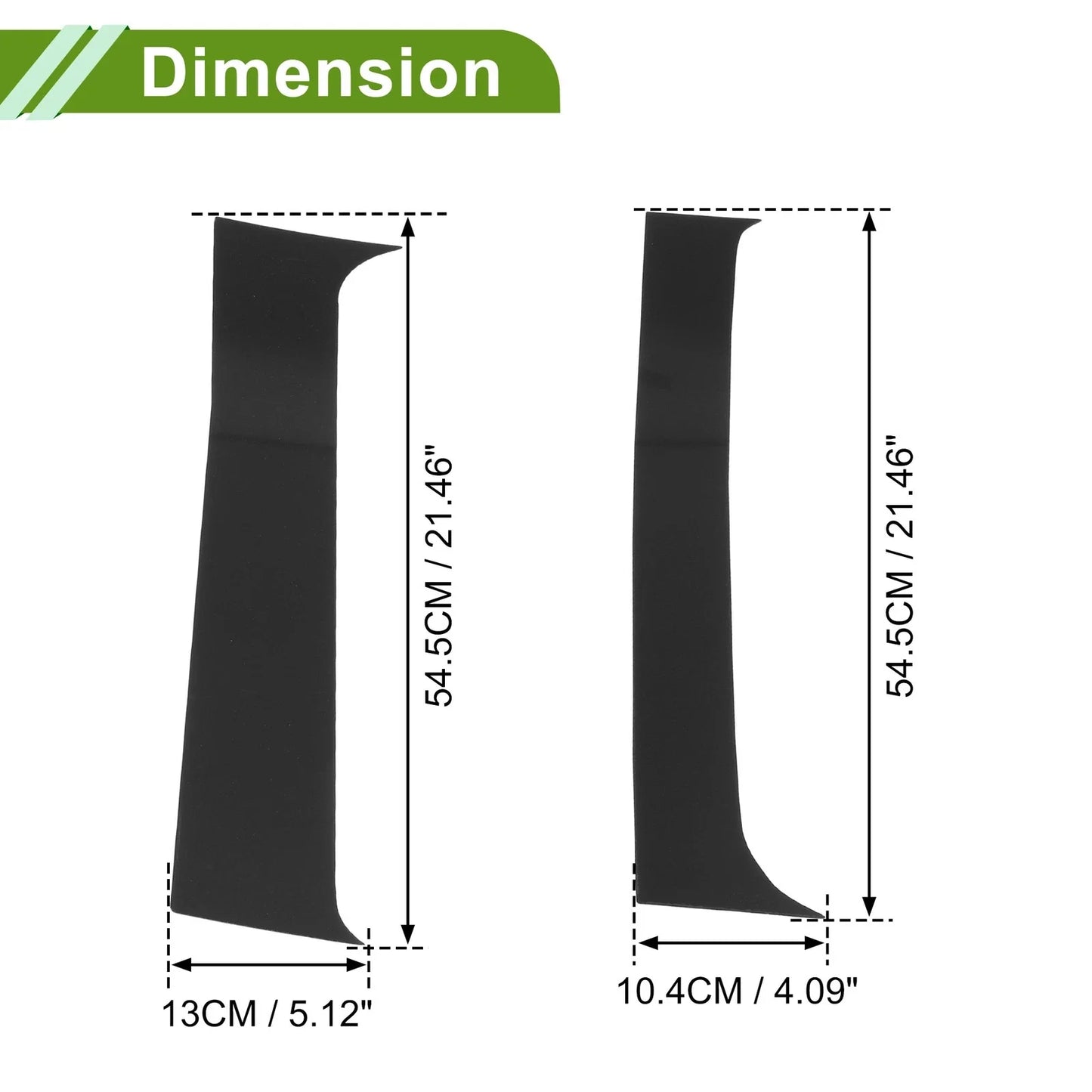 4 Pcs Door Pillar Window Trim for Chevy Silverado (2000-2006) Black