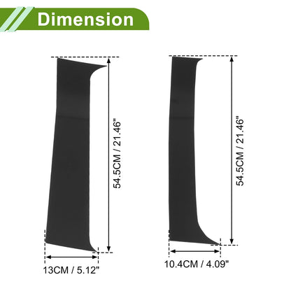 4 Pcs Door Pillar Window Trim for Chevy Silverado (2000-2006) Black
