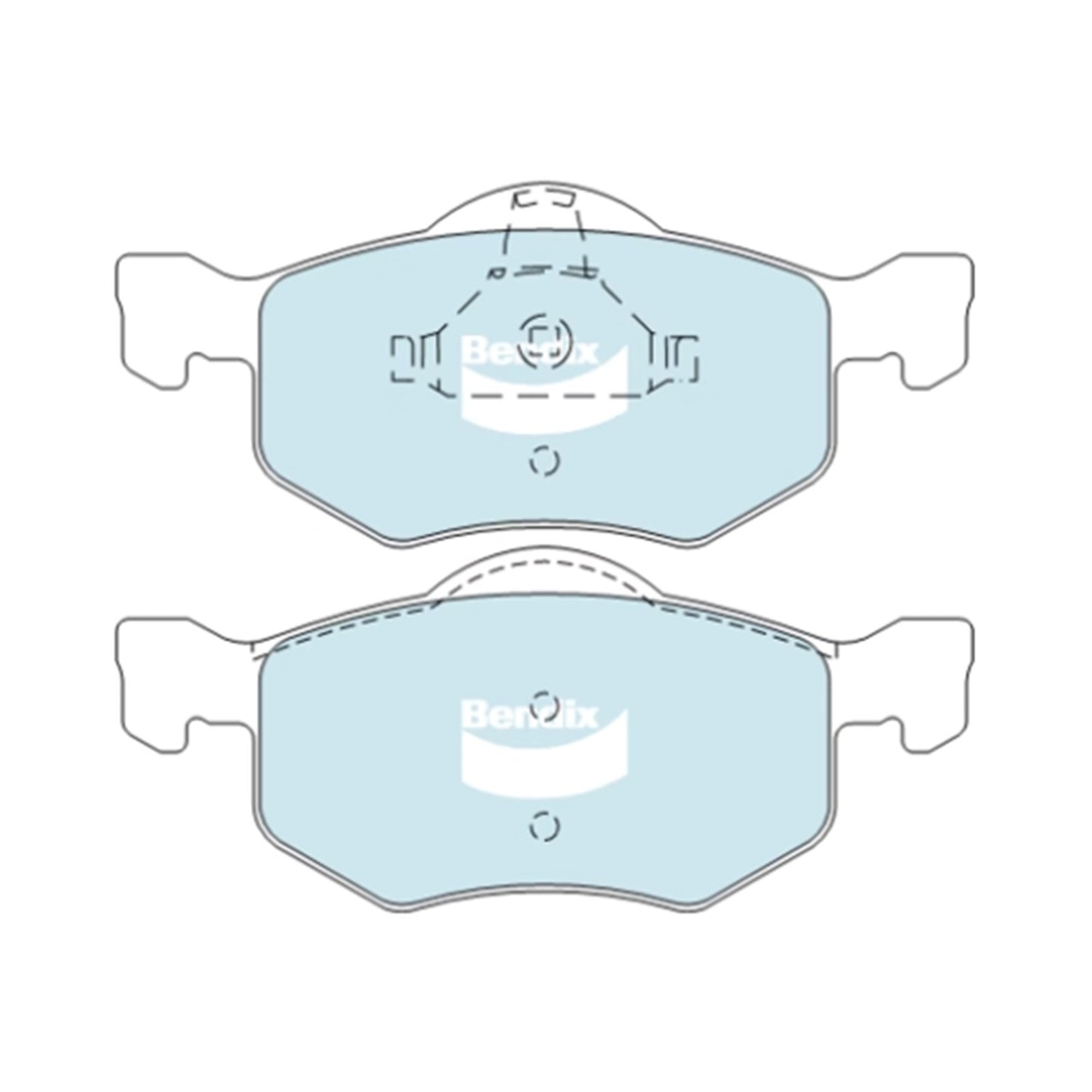 Set of 4 Front Disc Brake Pads for Mazda Tribute (2001–2006) 4WD