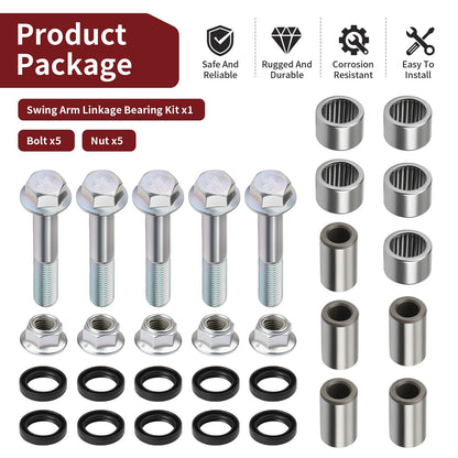 Swing Arm Linkage Bearing Bolt Nut Set for Honda Sportrax 400 (1999–2014)