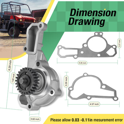 Water Pump for Kawasaki Mule 4000 Trans (2018–2021) w/ Gaskets