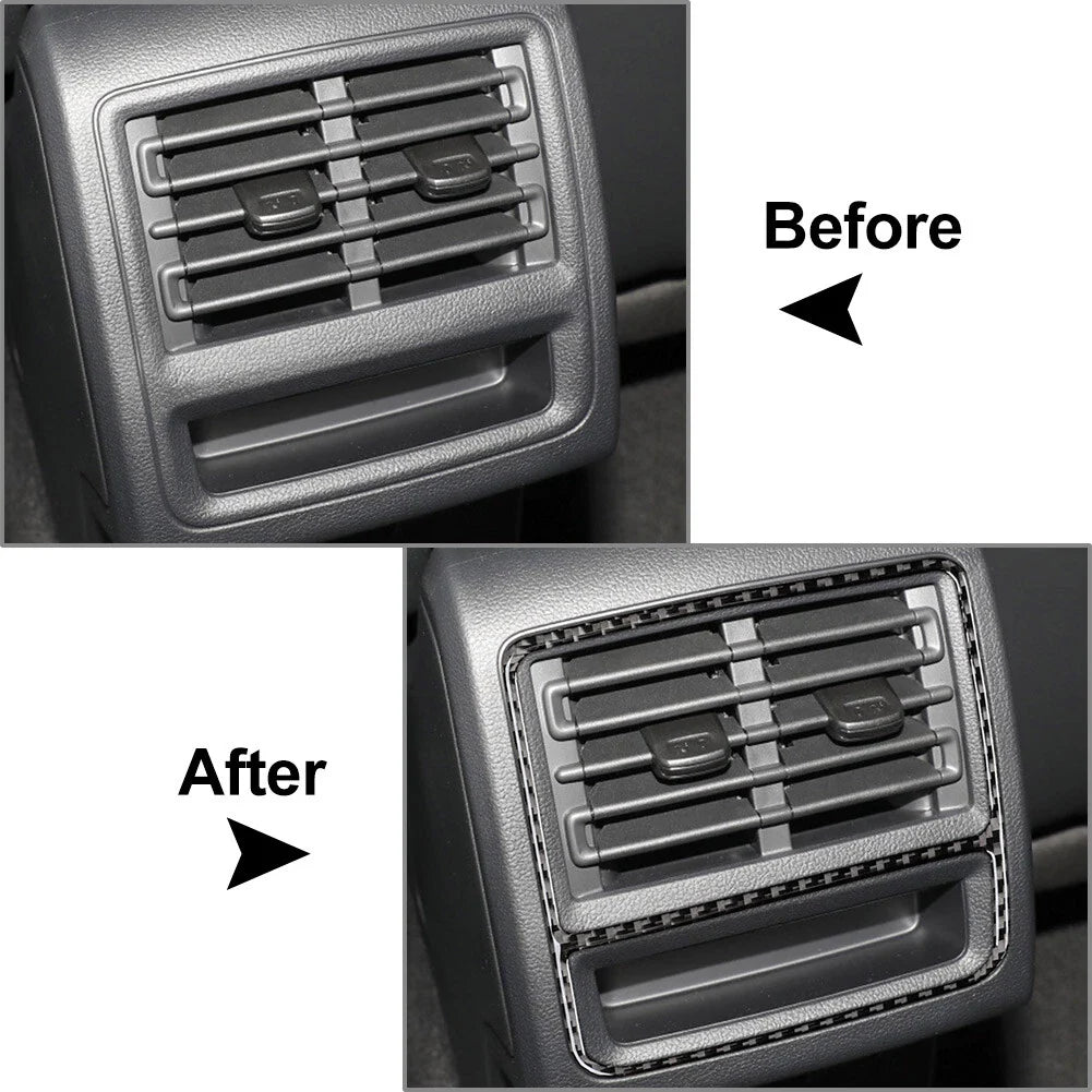 Carbon Look Rear Seat Air Vent Outlet Trim for VW Golf 8 (2021-2023)