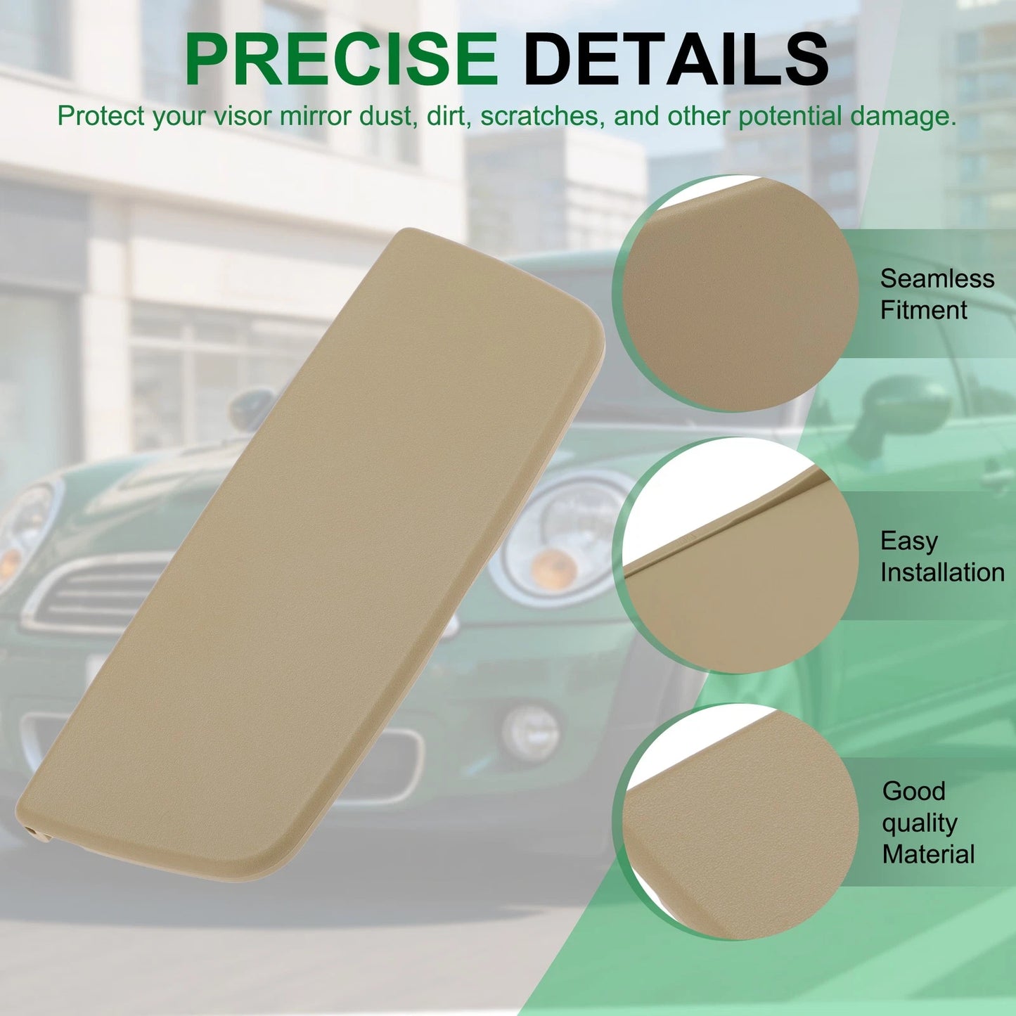 Sun Visor Mirror Cover for Porsche Boxster 718 (2017–2024) No. 982857551 Beige