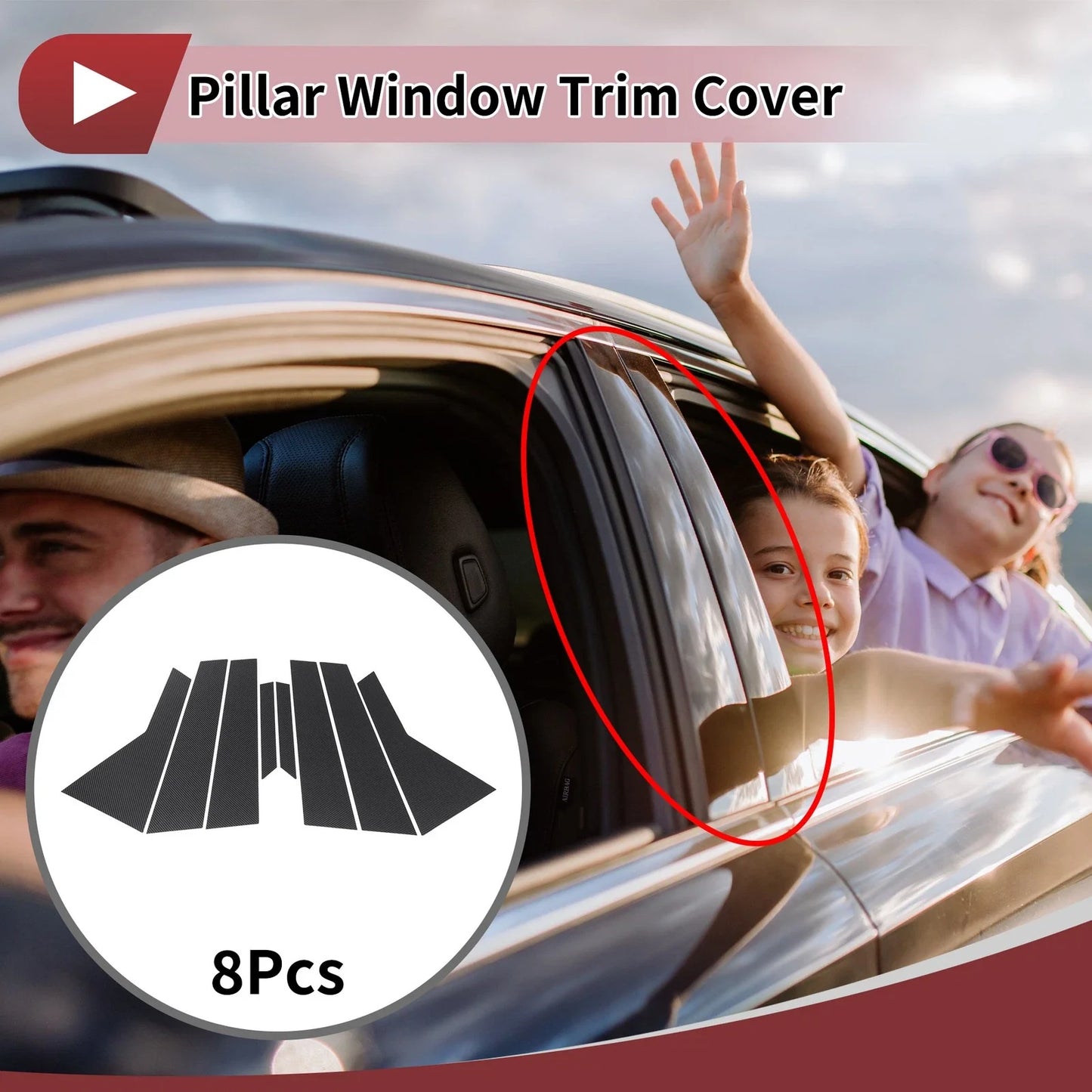 Pillar Window Trim for Porsche Cayenne 2018-2023
