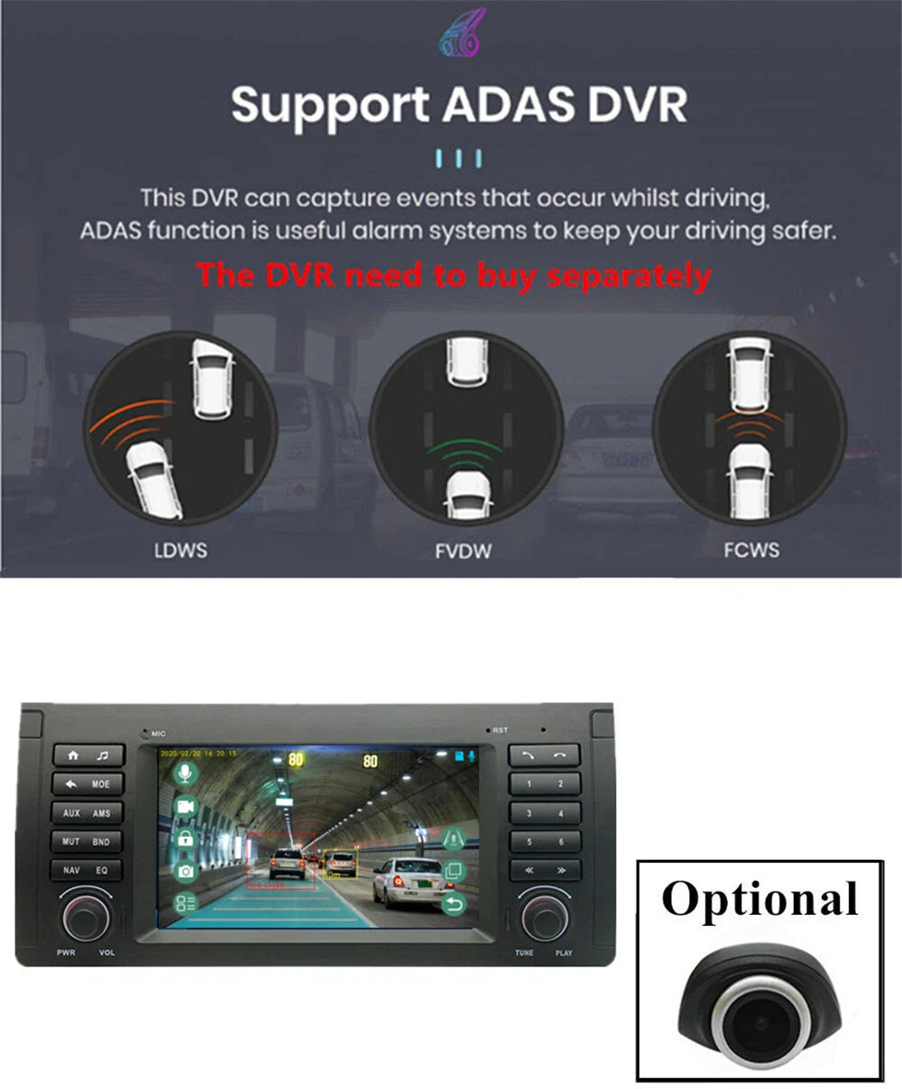 7" Android Car Stereo Radio GPS Navi Head Unit for BMW E39 E53 E38 (1995-2003)