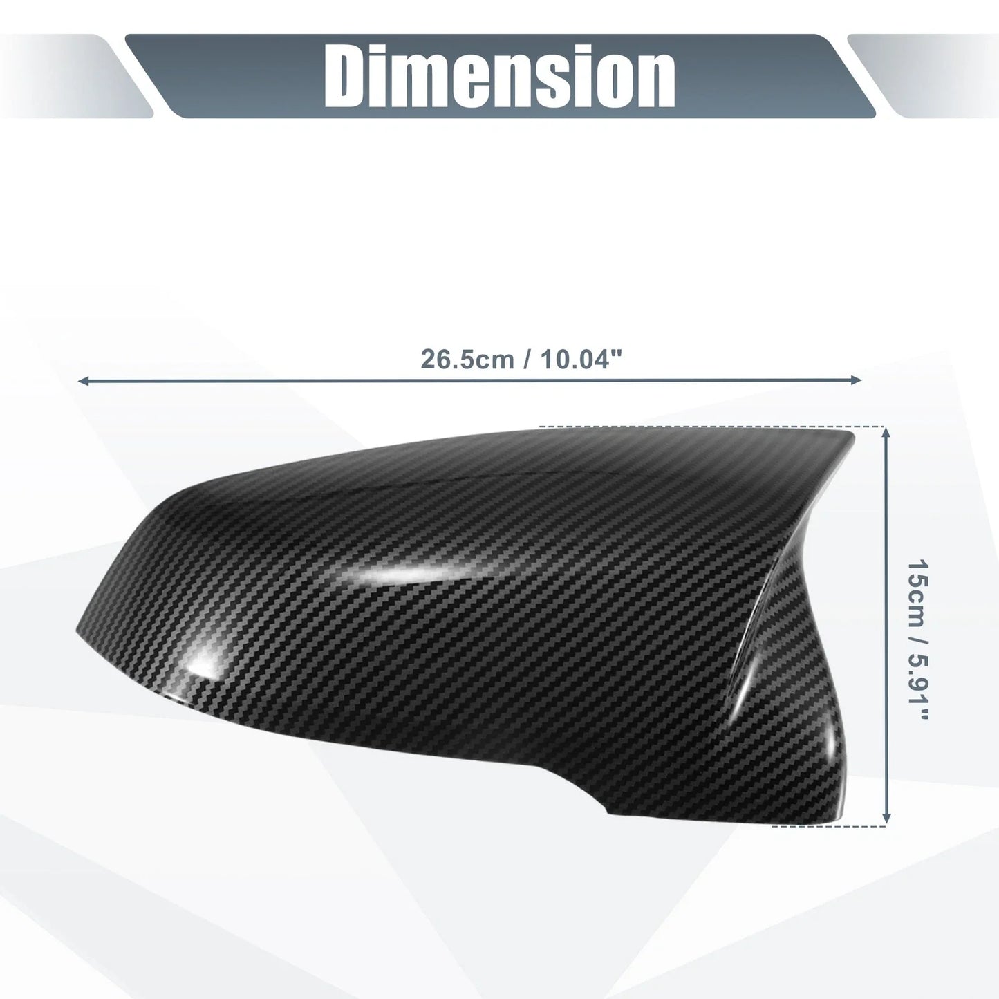 Pair Rearview Mirror Cover Cap Carbon Fiber for BMW X1 F48 F49 X2 F39