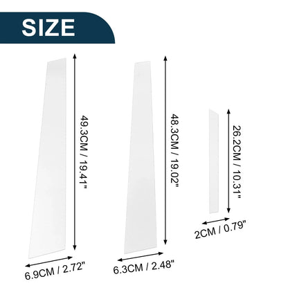 6 Pcs Door Pillar Window Trim for Honda Accord (1998-2002) Chrome Silver Tone