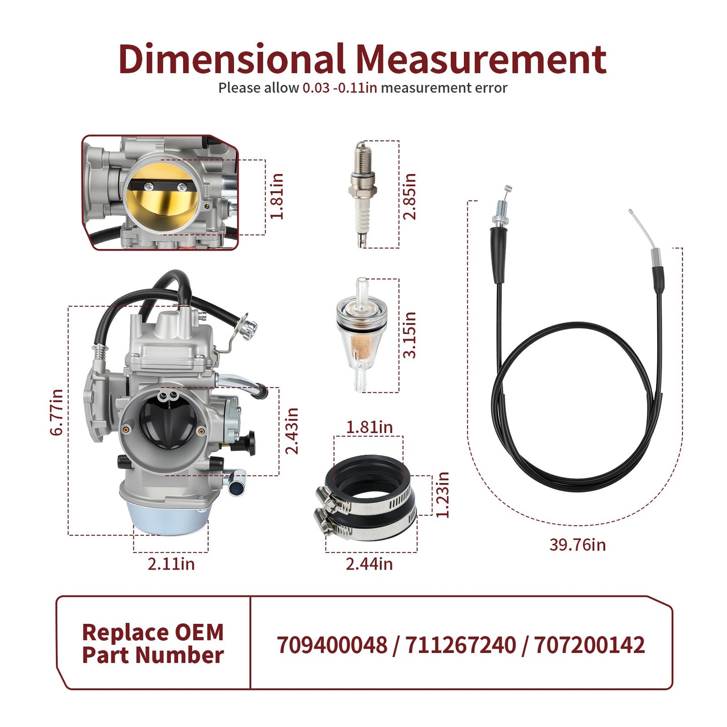 Carburetor with Throttle Cable for Can-Am DS650 (2000–2007)