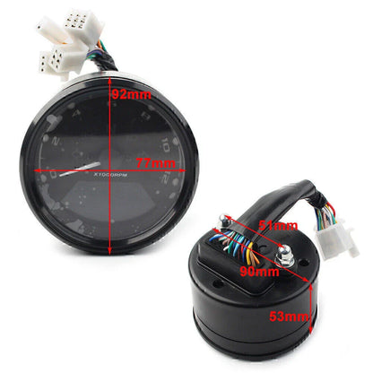 LCD Digital Motor Odometer Speedometer Tachometer Gauge for Universal Vehicles