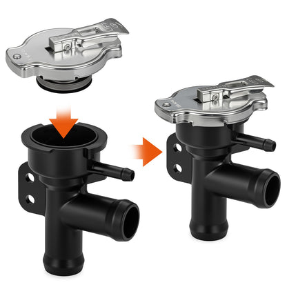Coolant Filler Neck with Cap for Polaris Snowmobile (440–700)