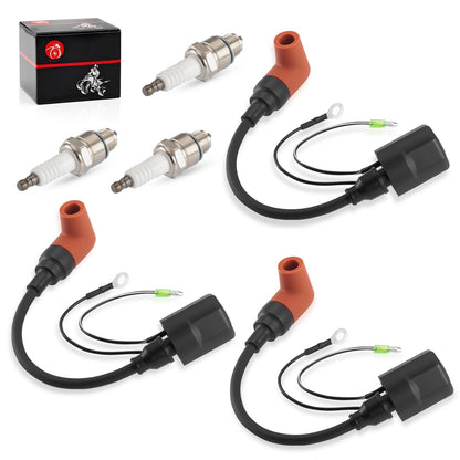 3X Ignition Coil with Spark Plug for Yamaha 2 Stroke (1992–2009)