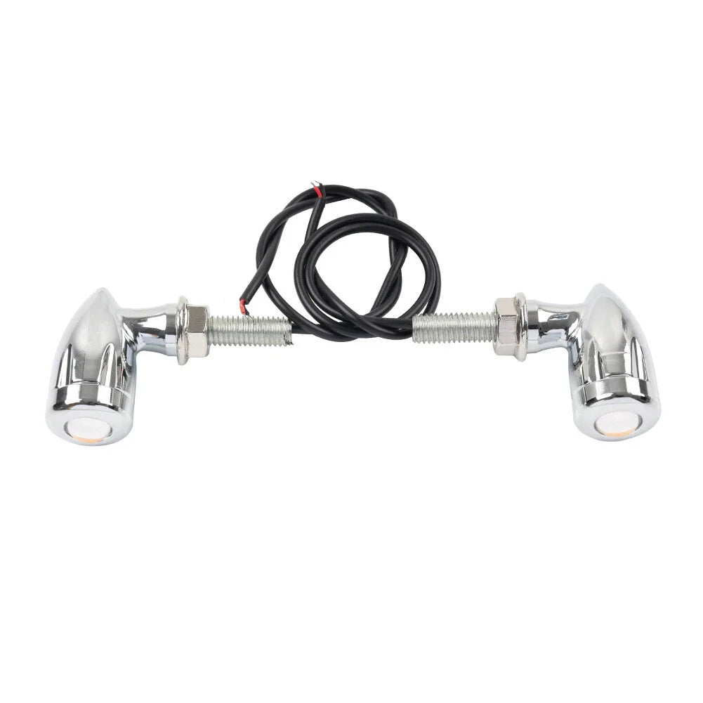 Mini Turn Signal Light Blinker 8mm Chrome for Bobber Cafe Racer