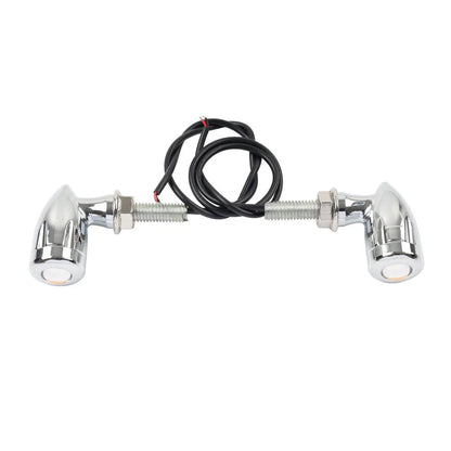 Mini Turn Signal Light Blinker 8mm Chrome for Bobber Cafe Racer