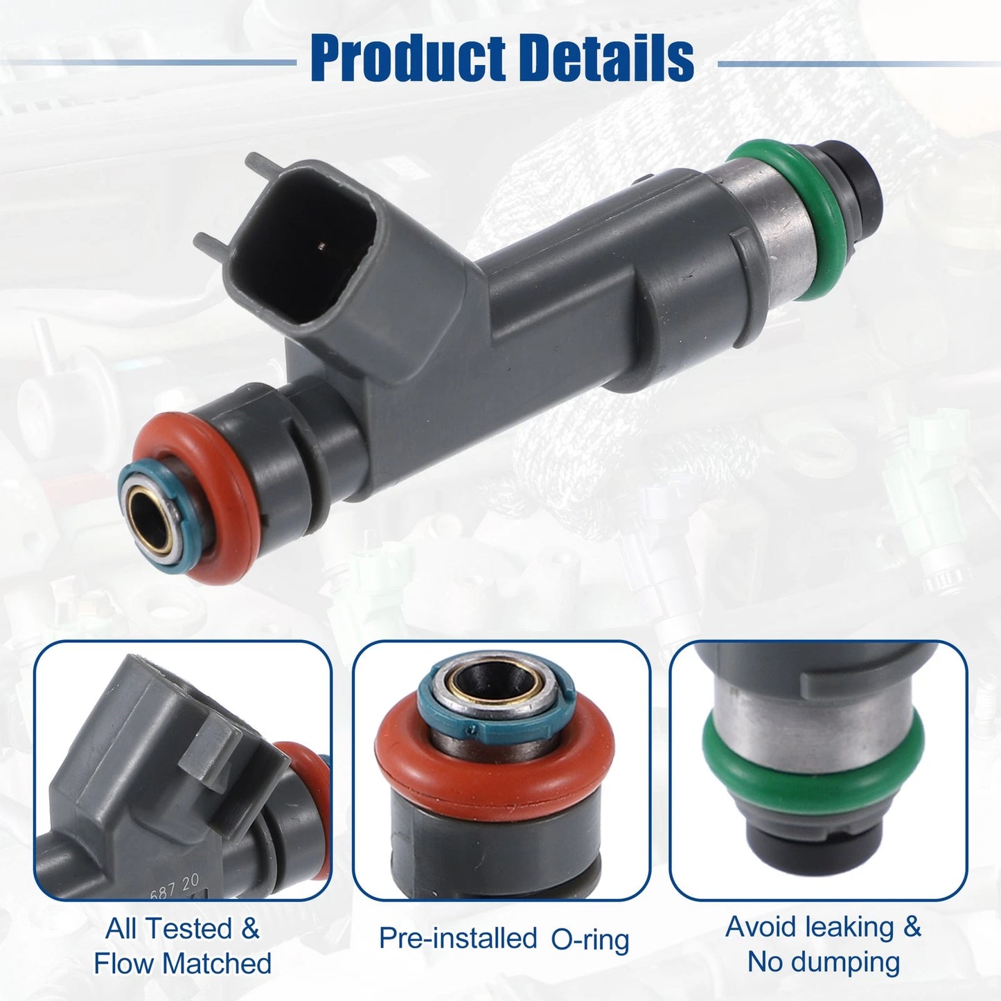 Set of 4 Fuel Injector Nozzles for Chevrolet Malibu (2008–2012) 12613163