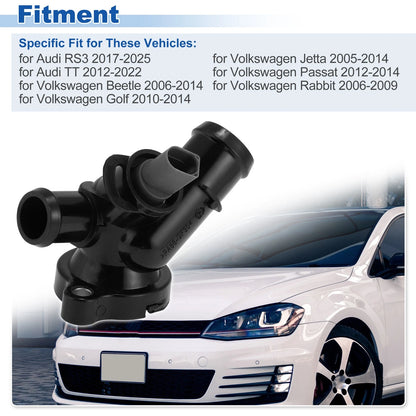 Engine Coolant Thermostat Housing Assembly for VW Beetle Golf Jetta Passat Rabbit (2000–2010)