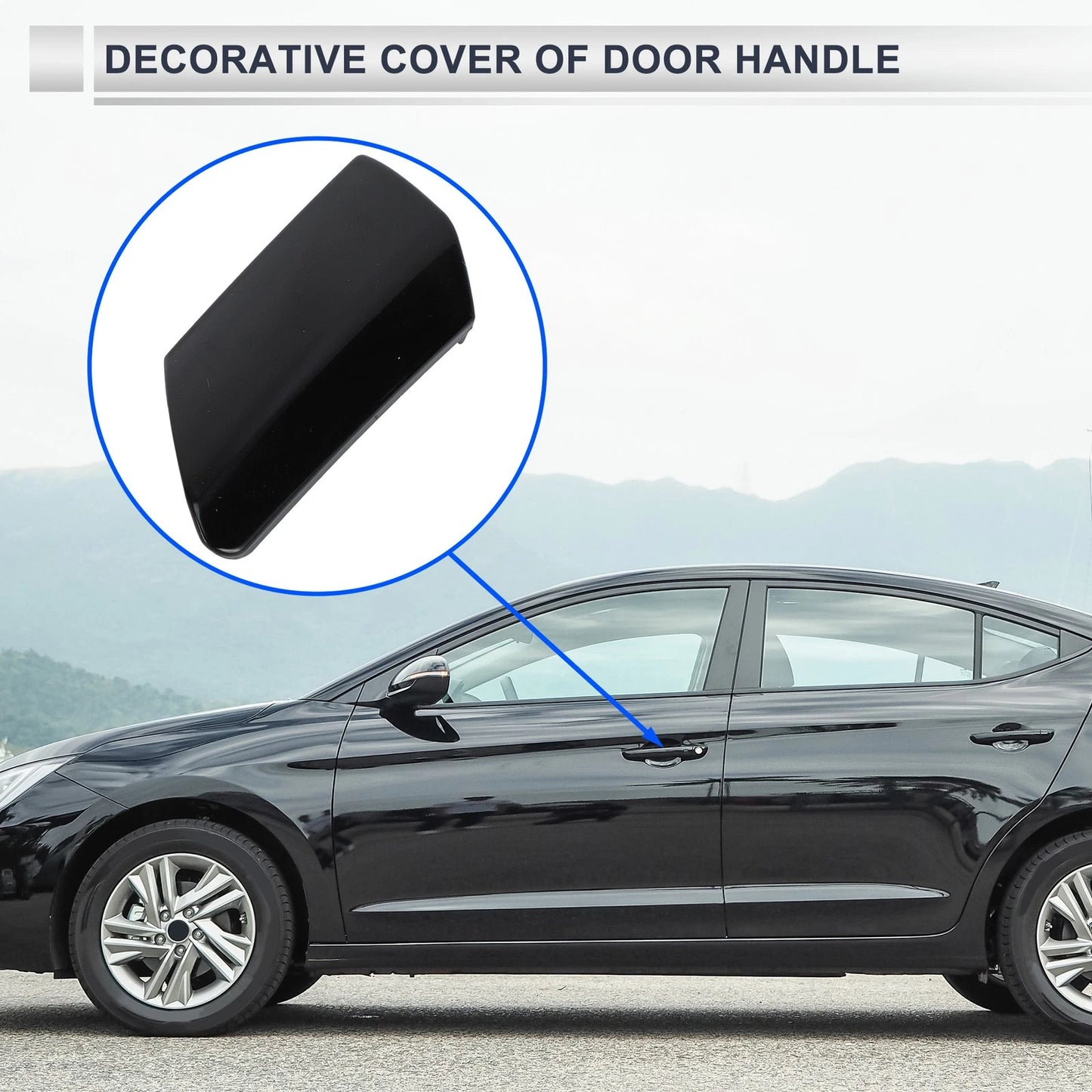 Front Left Door Knob Cover for BMW 7-Series G11 G12 (2017–2022) No. 51217474681 Black