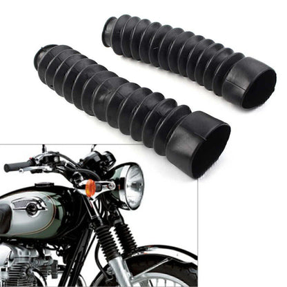 Motorcycle Universal Black Rubber Front Fork Dust Covers