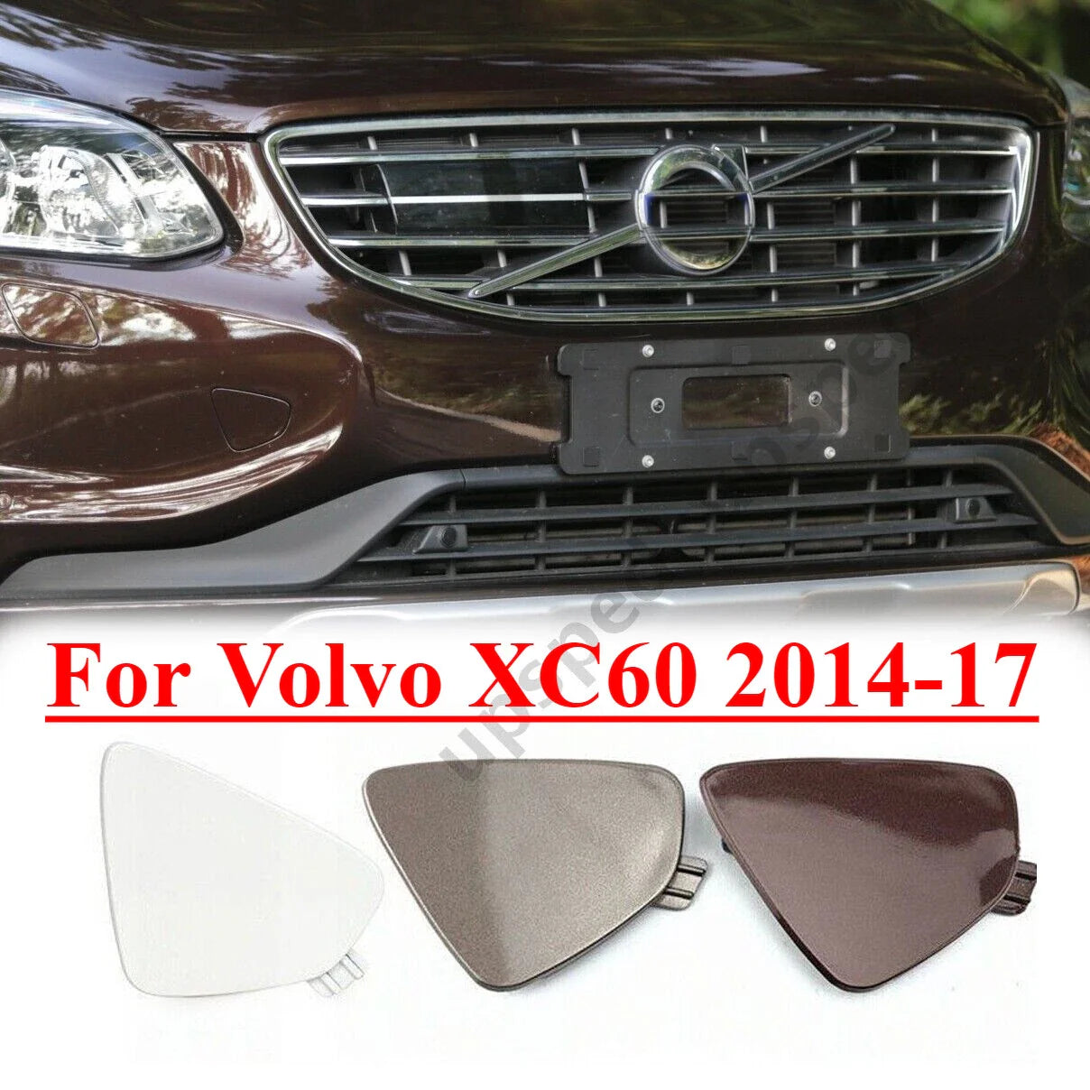 Front Bumper Tow Hook Hole Eye Cover Cap for Volvo XC60 (2014–2017)