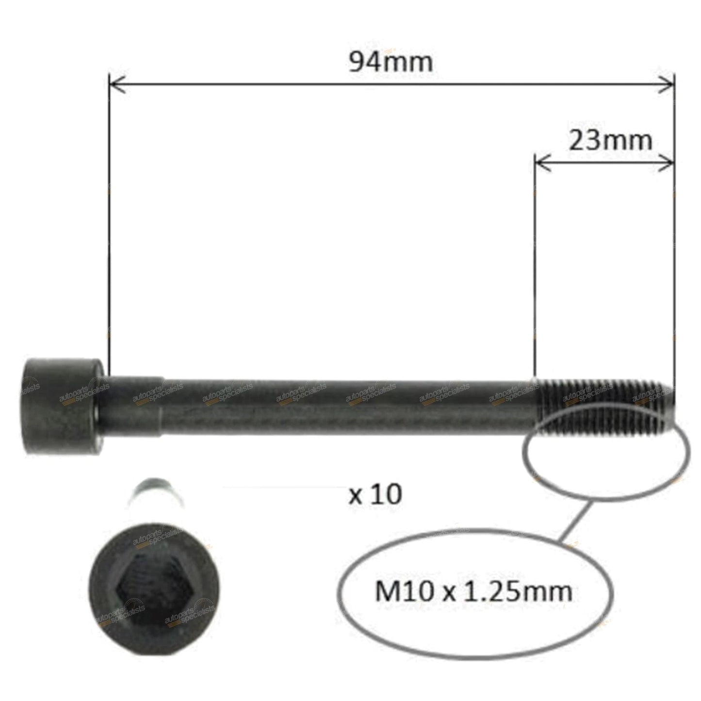 Cylinder Head Bolt Set for Kia Rio (2005–2010)
