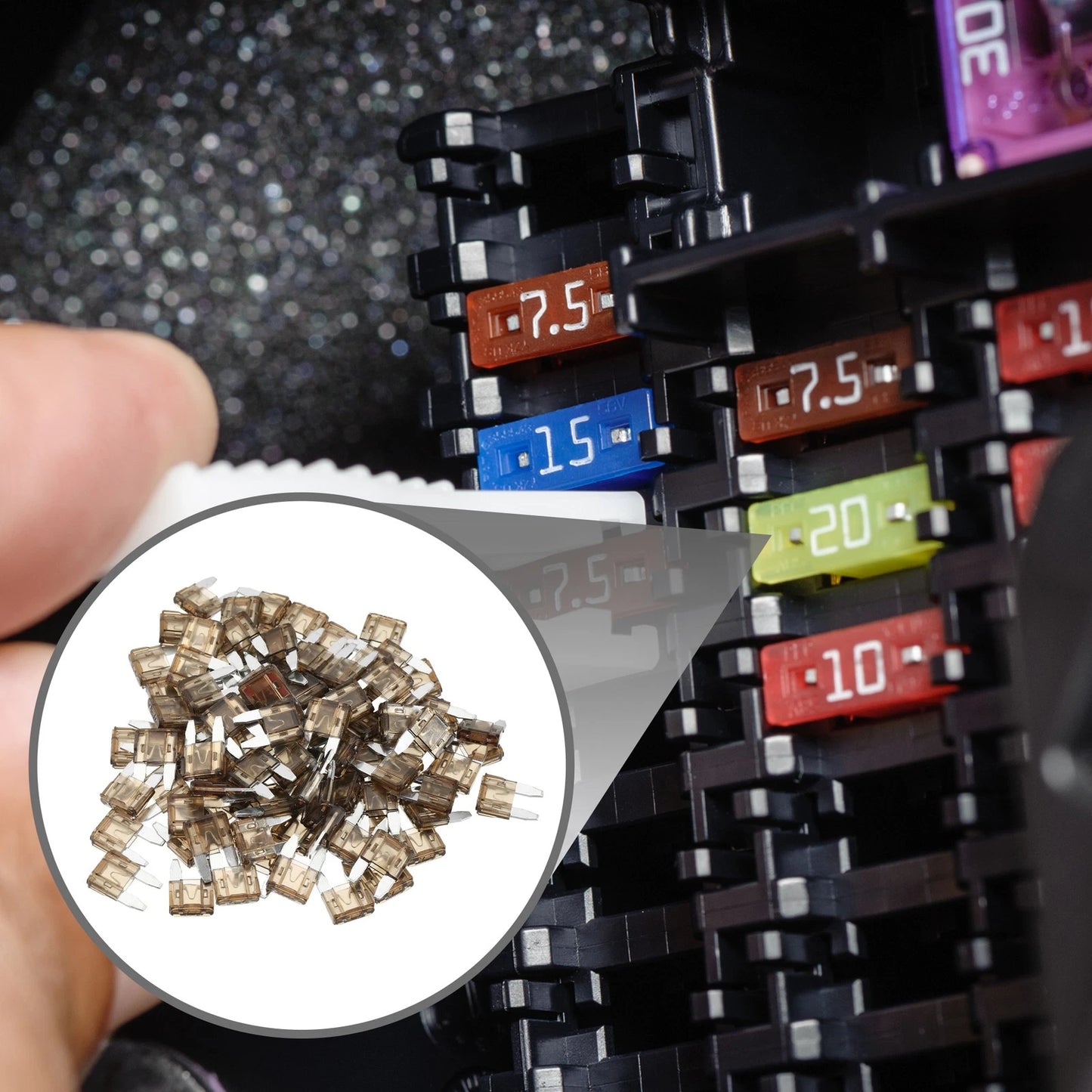 100pcs APM/ATM Blade Style Fuses 7.5AMP for Automotive (Universal)