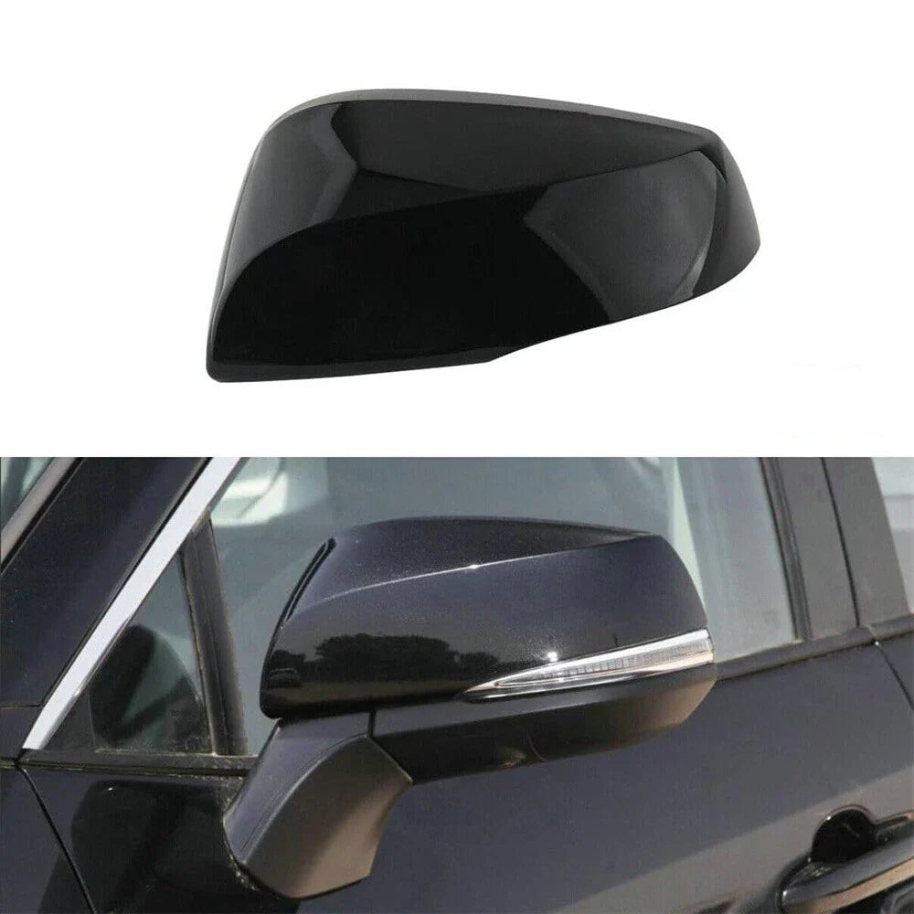 Glossy Black Left Mirror Cover for Toyota RAV4 (2019-2023)