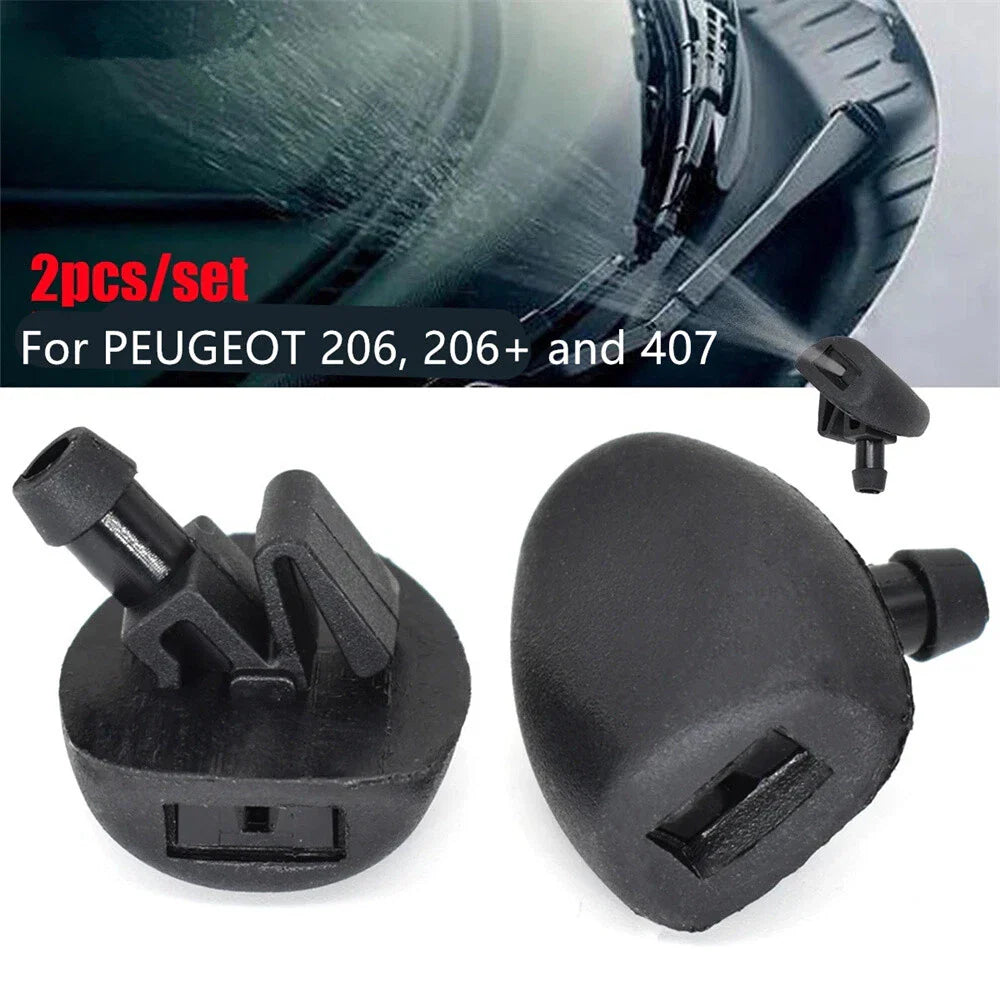 Front Windshield Wiper Washer Spray Jets for Peugeot 206, 407, Citroen