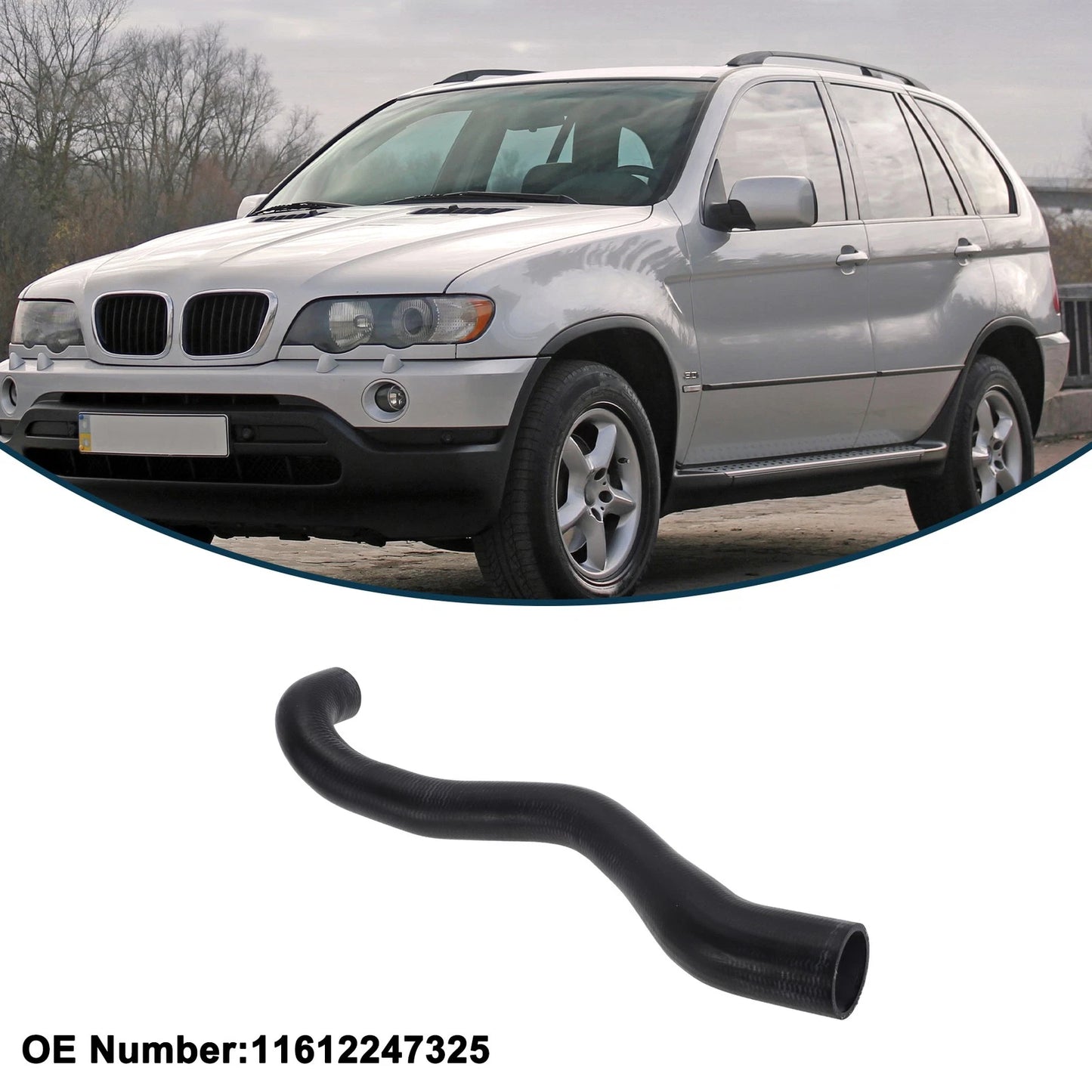 Radiator Hose for BMW 3 Series E46 (1998–2005) No. 11612247325 Black