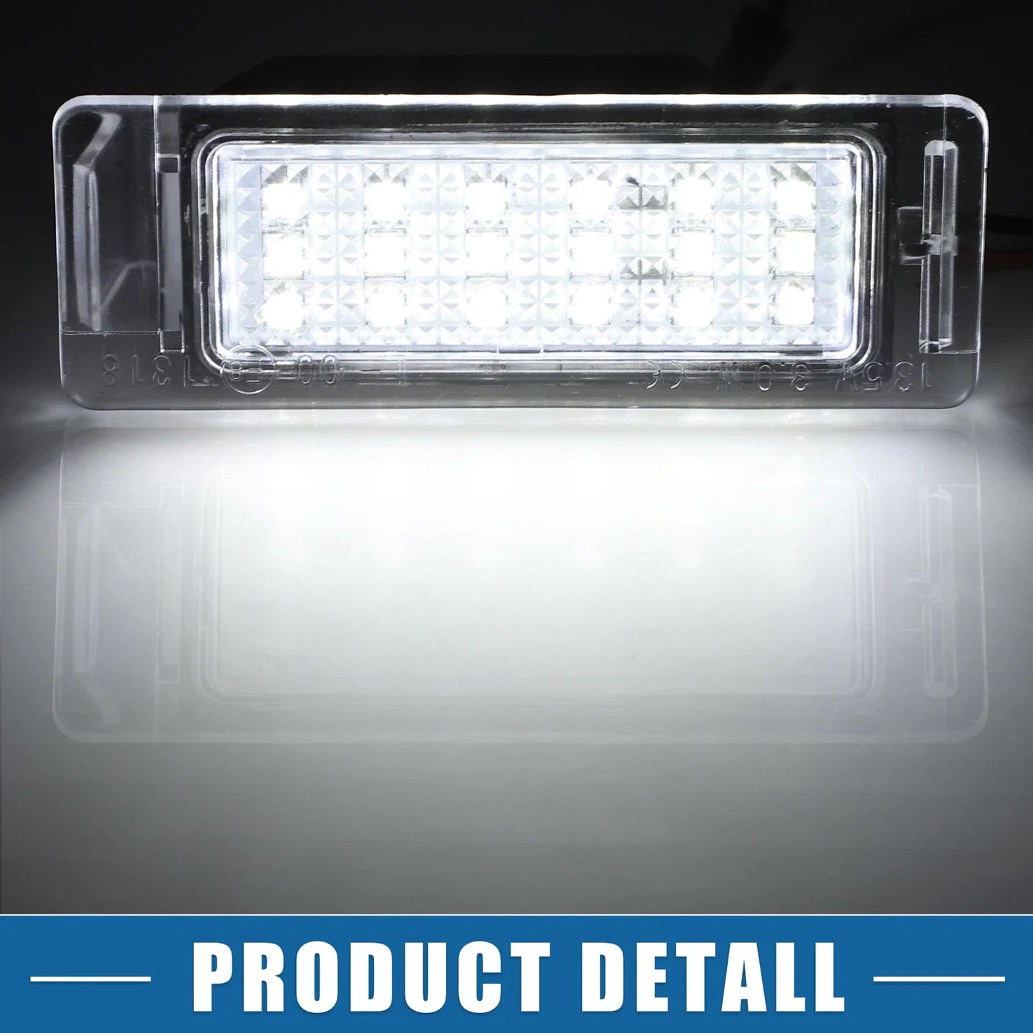 White LED License Plate Light Assembly for Chevy