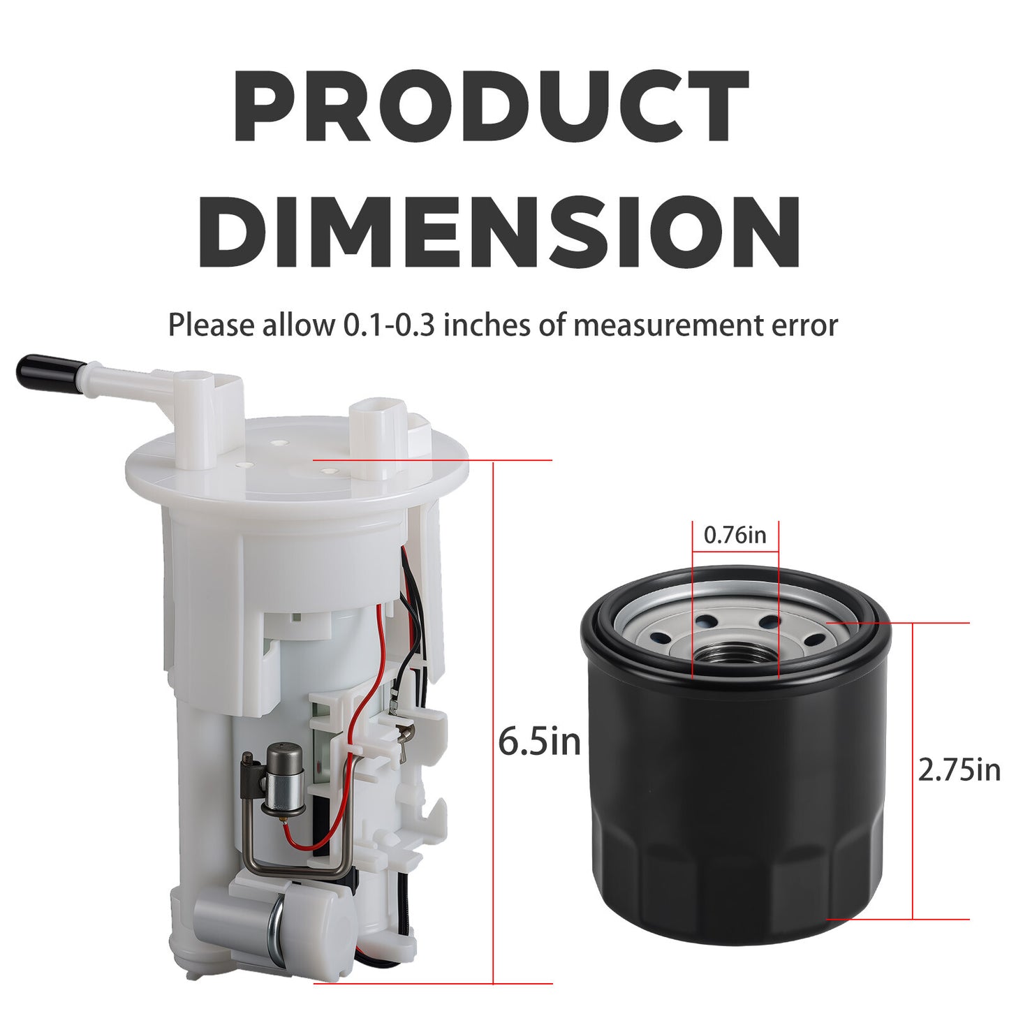 Fuel Pump Assembly & Oil Filter for Yamaha YZF-R1 YZF-R6/S (2004–2009)