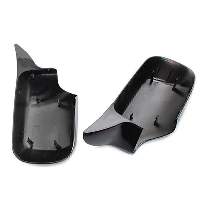 Glossy Black ABS Front & Rear View Mirror Covers for BMW E46 (1998-2005)