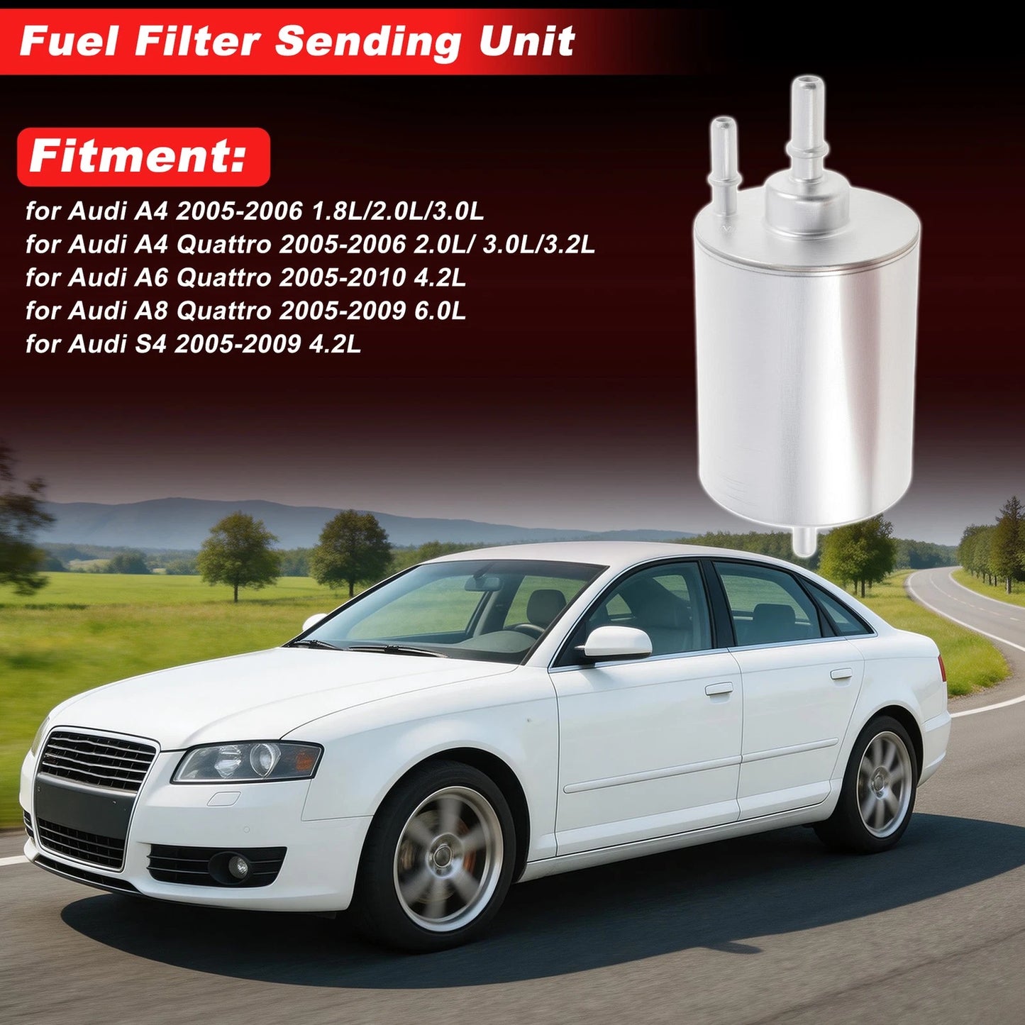 Fuel Filter Assembly for Audi A4 (2005–2006) No.G10214/KL570 Metal