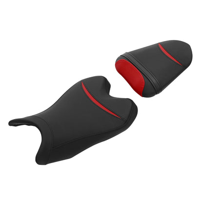 Black Red  Piece Driver & Passenger Seats for Yamaha YZF R6 (2008-2016)