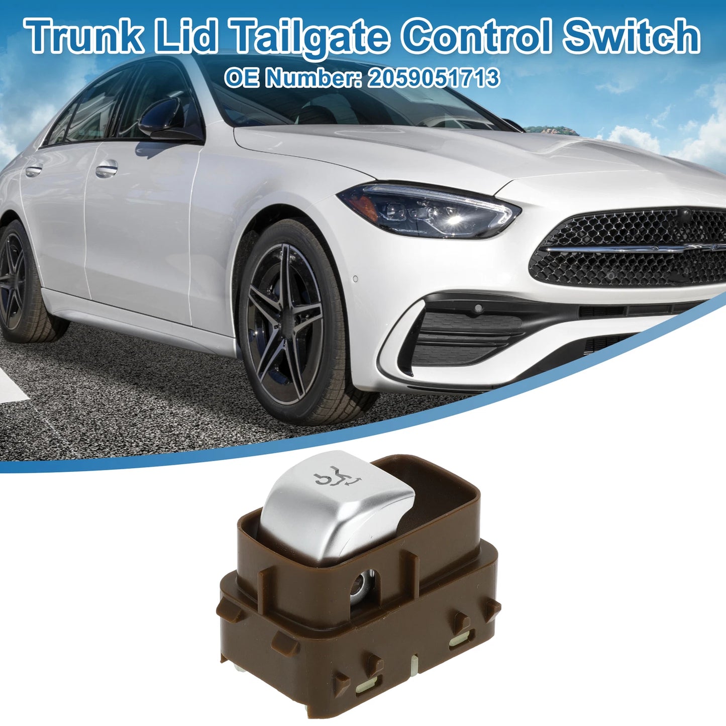 Trunk Release Switch No. 2059051713 for Mercedes-Benz C180 C200 C300 GLC300 (2015–2020)