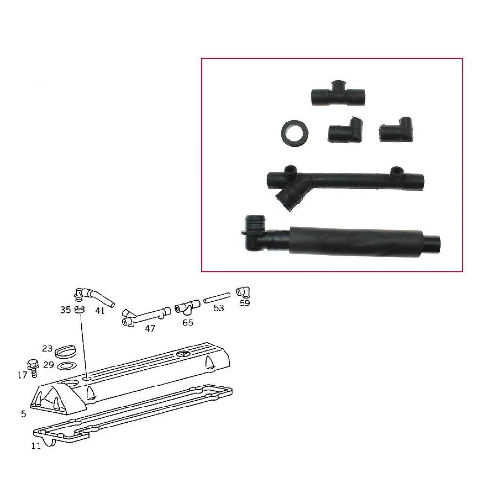 Crankcase Ventilation Hose Connector for Benz W124 W140 W201 W202 W210 W460